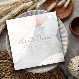 Abstrakte, moderne, erdfarbene Formen Quadratische Visitenkarte