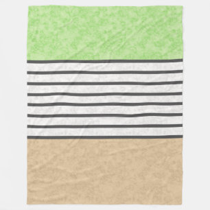 Abstrakte, moderne Farben beige minzgrün blau Fleecedecke