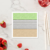 Abstrakte, moderne Farben beige minzgrün blau Serviette (Beispiel)