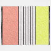 Abstrakte, moderne Farben Korallenrot, grüne Weiß Fleecedecke (Vorderseite (Horizontal))