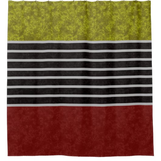 Abstrakte, moderne Farben, rot-grün, schwarz Duschvorhang (Vorderseite)