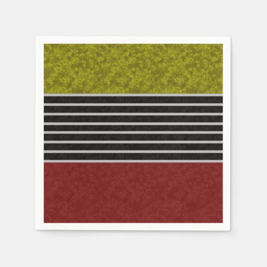 Abstrakte, moderne Farben, rot-grün, schwarz Serviette (Vorderseite)