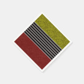 Abstrakte, moderne Farben, rot-grün, schwarz Serviette (Ecke)