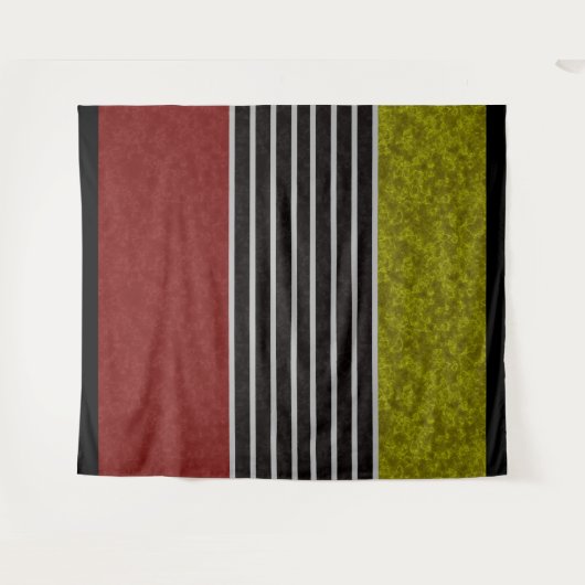 Abstrakte, moderne Farben, rot-grün, schwarz Wandteppich (Vorderseite (Horizontal))