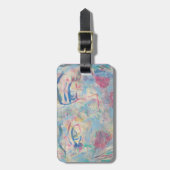 Abstrakte, moderne, farbenfrohe "Extravagante" Gep Gepäckanhänger (Vorderseite vertikal)