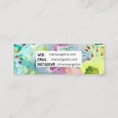 Abstrakte, moderne, farbenfrohe Splashes Mini Visitenkarte (Rückseite)