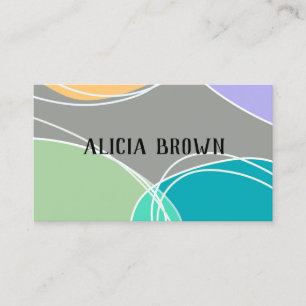abstrakte, moderne, farbige Formen und Linien Visitenkarte
