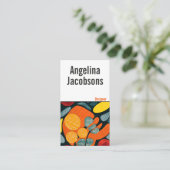 Abstrakte, moderne, farbige Typografie Visitenkarte (Stehend Vorderseite)