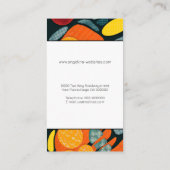 Abstrakte, moderne, farbige Typografie Visitenkarte (Rückseite)