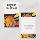 Abstrakte, moderne, farbige Typografie Visitenkarte (Vorne/Hinten)