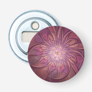 Abstrakte moderne florale fraktale Kunst Beerfarbe Flaschenöffner