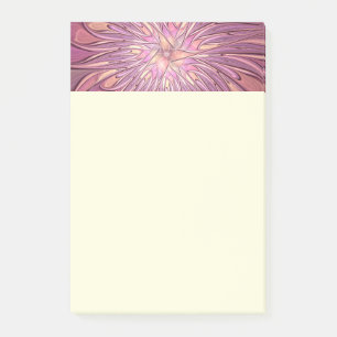 Abstrakte moderne florale fraktale Kunst Beerfarbe Post-it Klebezettel