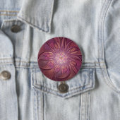 Abstrakte moderne florale fraktale Kunst Beeriefar Button (Beispiel)