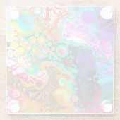 Abstrakte, moderne Fluid Art Glasuntersetzer (Rückseite)