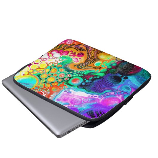 Abstrakte, moderne Fluid Art Laptopschutzhülle (Vorne Knopf)