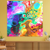 Abstrakte, moderne Fluid Art Leinwanddruck (Insitu (Wohnzimmer))