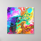 Abstrakte, moderne Fluid Art Leinwanddruck (Vorderseite)