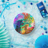 Abstrakte, moderne Fluid Art Pappteller (Party)