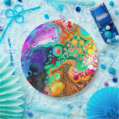 Abstrakte, moderne Fluid Art Pappteller (Party)