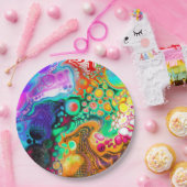 Abstrakte, moderne Fluid Art Pappteller (Party)