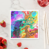 Abstrakte, moderne Fluid Art Serviette (Beispiel)