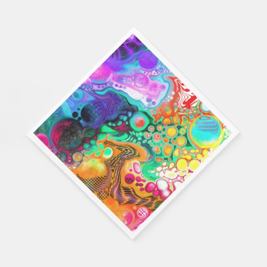 Abstrakte, moderne Fluid Art Serviette (Ecke)