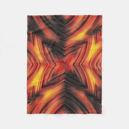 Abstrakte moderne flüssige, flüssige Wellen braun Fleecedecke (Vorderseite)