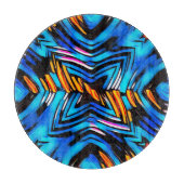 Abstrakte moderne flüssige Wellen, blau n Schneidebrett (Vorderseite)