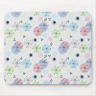 Abstrakte moderne Formen kreisen Polka strahlt Lic Mousepad