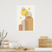 Abstrakte moderne Formen Poster (Küche)