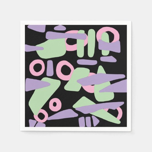 Abstrakte moderne Formen Serviette (Vorderseite)