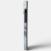 Abstrakte moderne Fraktal-Blume mit Blau geblüht Case-Mate iPhone Hülle (Rückseite / Links)