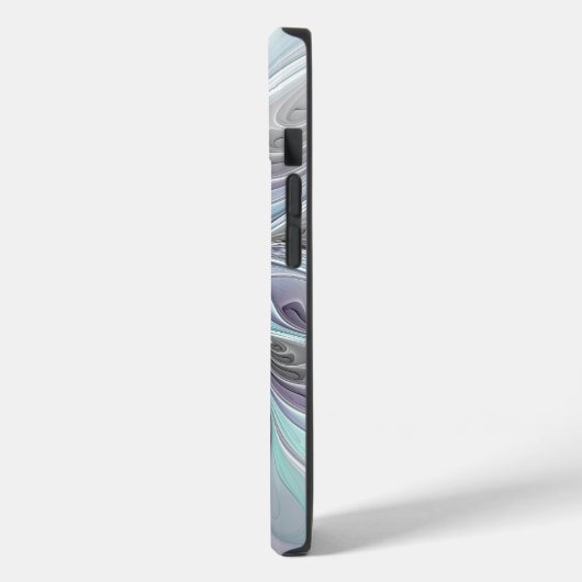 Abstrakte moderne Fraktal-Blume mit Blau geblüht Case-Mate iPhone Hülle (Rückseite / Links)