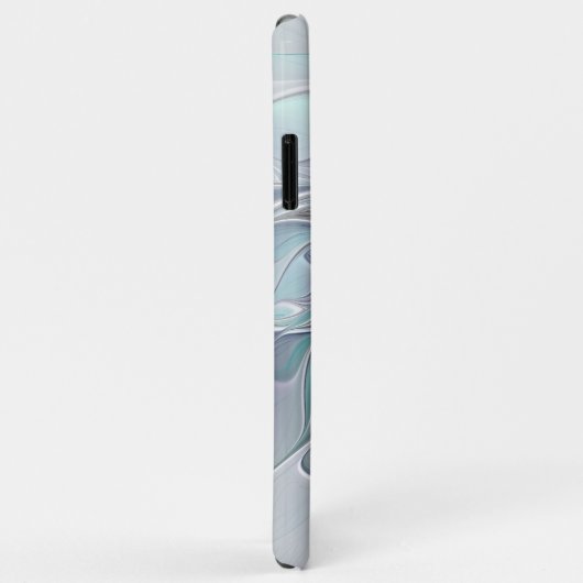 Abstrakte moderne Fraktal-Blume mit Blau geblüht Case-Mate iPhone Hülle (Hinten/Rechts)