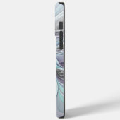 Abstrakte moderne Fraktal-Blume mit Blau geblüht Case-Mate iPhone Hülle (Rückseite / Links)