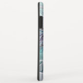 Abstrakte moderne Fraktal-Blume mit Blau geblüht Case-Mate iPhone Hülle (Hinten/Rechts)