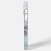 Abstrakte moderne Fraktal-Blume mit Blau geblüht Case-Mate iPhone Hülle (Rückseite / Links)