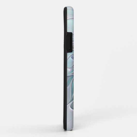 Abstrakte moderne Fraktal-Blume mit Blau geblüht Case-Mate iPhone Hülle (Hinten/Rechts)