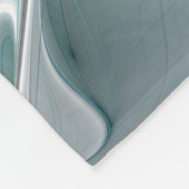 Abstrakte moderne Fraktal-Blume mit Blau geblüht Fleecedecke (Ecke)