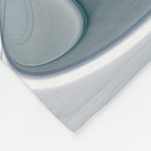 Abstrakte moderne Fraktal-Blume mit Blau geblüht Fleecedecke (Ecke)