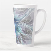 Abstrakte moderne Fraktal-Blume mit Blau geblüht Milchtasse (Rechts)