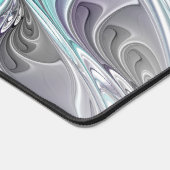 Abstrakte moderne Fraktal-Blume mit Blau geblüht Schreibtischunterlage (Ecke)