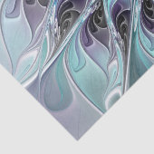 Abstrakte moderne Fraktal-Blume mit Blau geblüht Seidenpapier (Detail)