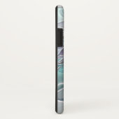 Abstrakte moderne Fraktal-Blume mit blauem Monogra Case-Mate iPhone Hülle (Hinten/Rechts)