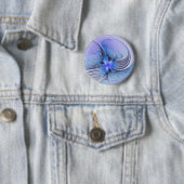 Abstrakte moderne fraktale Kunst Lavendelblau Button (Beispiel)