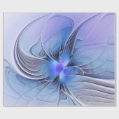 Abstrakte moderne fraktale Kunst Lavendelblau Geschenkpapier (Flach)