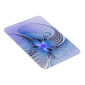 Abstrakte moderne fraktale Kunst Lavendelblau Magnet (Rechte Seite)