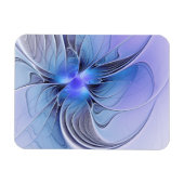 Abstrakte moderne fraktale Kunst Lavendelblau Magnet (Horizontal)