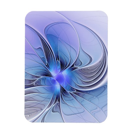 Abstrakte moderne fraktale Kunst Lavendelblau Magnet (Vertikal)