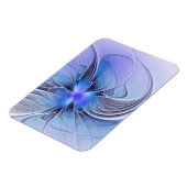 Abstrakte moderne fraktale Kunst Lavendelblau Magnet (Linke Seite)